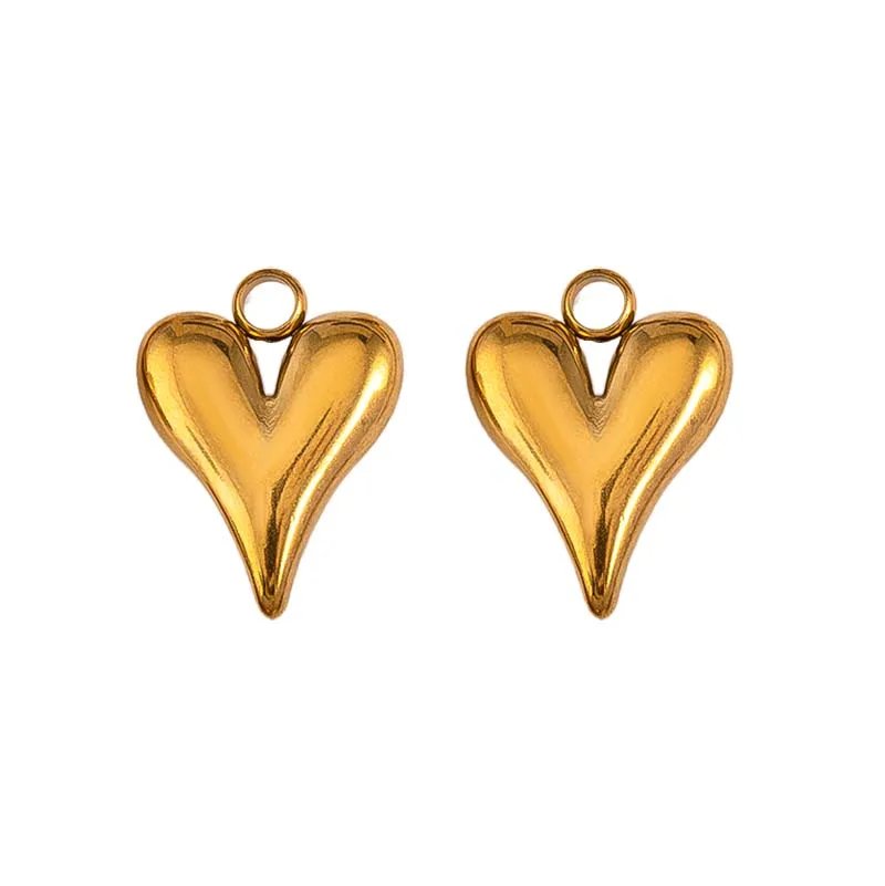 2pcs 5pcs Stainless Steel Flower Butterfly Love Heart Bow Pendent for DIY Necklace Earring Gift Jewelry Making Accessories