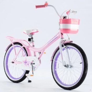 Princess Girls Bike 12 14 16 18 20 Inch Bicycle with Basket for Age 3-12 Years in Pink with Lightweight Alloy Frame and Easy-Ri