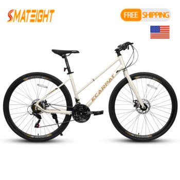 700C Urban Road Kids Bike 21 Speed Gear System Disc Brakes Wide 700x35C Tires Aluminum Alloy Wheels for Adults Commuting Bicycle