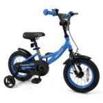12 Inch Toddler Bicycle for 3-8 Years Old with Removable Training Wheels Dual Brakes Adjustable Seat and Handlebar Height Blue