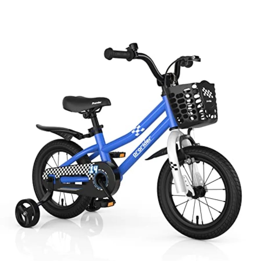 Bike 12 14 16 18 20 Inch Bikes for Boys Girls Teens 3-8 8+ Years w/Training Wheels or Kickstand Handbrake Coaster Brake Removab