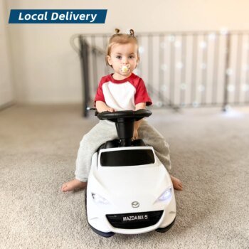 Kids Push Car for Toddlers, Licensed Mazda Toddler Car, Ride on Toy with Horn, Music, Lights, Under Seat Storage