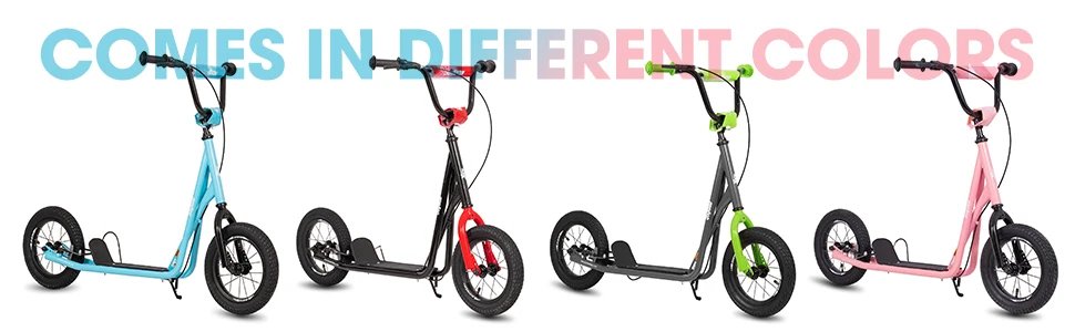 JOYSTAR Kick Scooter for Ages 5-9 Years Old Kids with 12 Inch Front and Rear Wheel, Rear V-Brake and Adjustable Handlebar