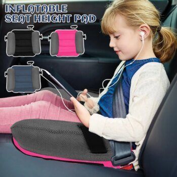 Car Inflatable Booster Seat PVC Universal Travel Portable Booster Cushion With Storage Bag For Kids Comfort and Safety Travel