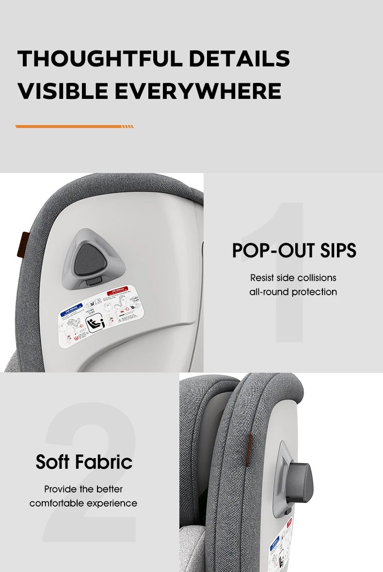 Tom AutoManufacturer Protective Custom Portable 40 - 150CM Baby Car Seat with Support Leg