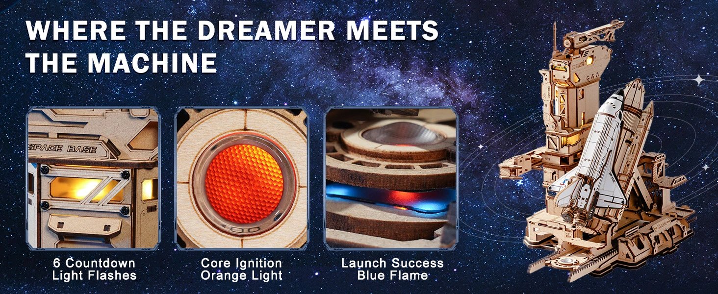 Robotime Rokr 3D Wooden Puzzle Space Shuttle Model Kits For Adults To Build STEM Toy Gift LKA02