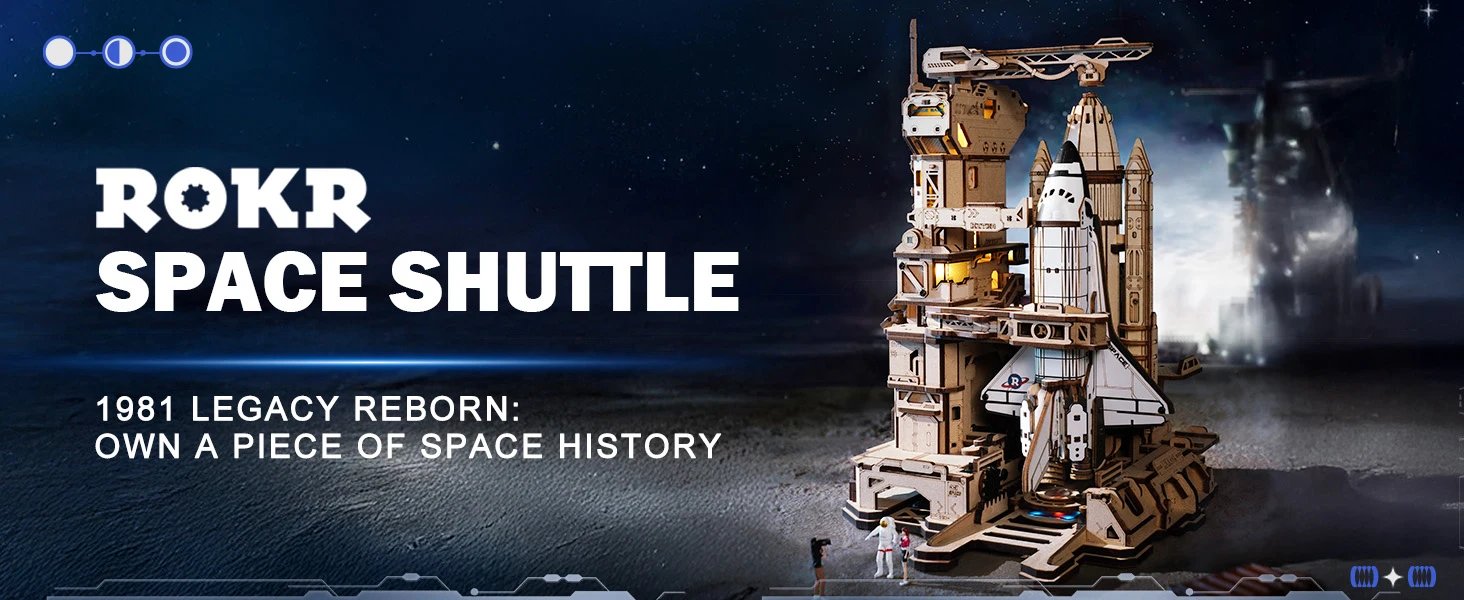 Robotime Rokr 3D Wooden Puzzle Space Shuttle Model Kits For Adults To Build STEM Toy Gift LKA02