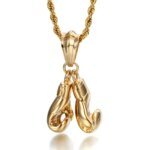 Hip Hop Luxury Golden Gloves Pendant Boxing Stainless Steel Charm Necklace Men's Women's Jewelry