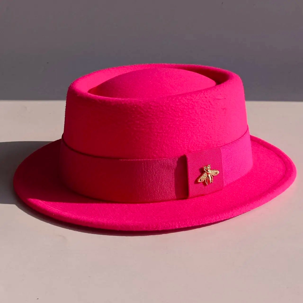 Pork Pie hat  Wide Brim Fedora Hat Men's Fashion Autumn/Winter Wedding Hat Jazz Hat  sombrero hombre chapeau femme luxe