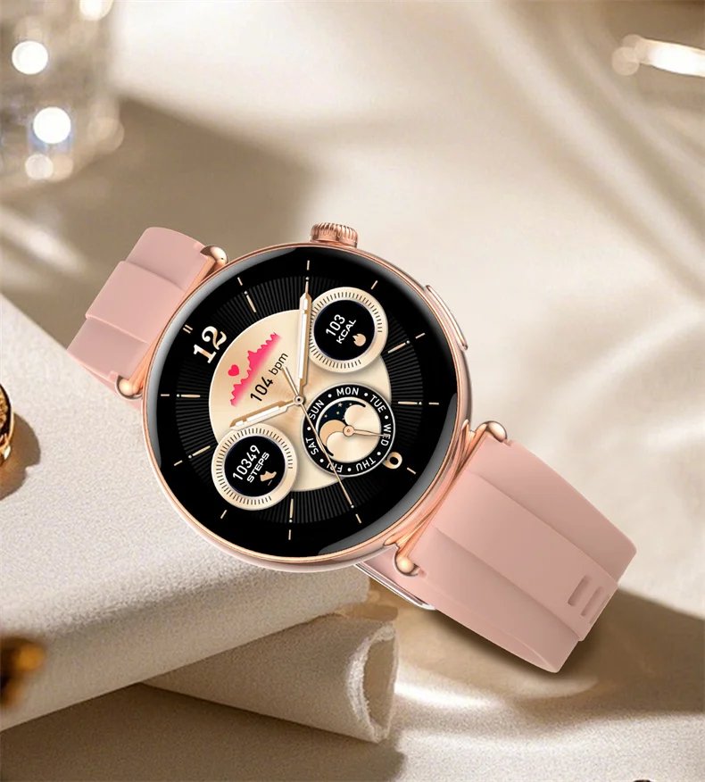 Women Smartwatch 1.32inch AMOLED Screen Call ECG Sport Watch Blood Pressure Micro physical examination AI dial Women Smart Watch