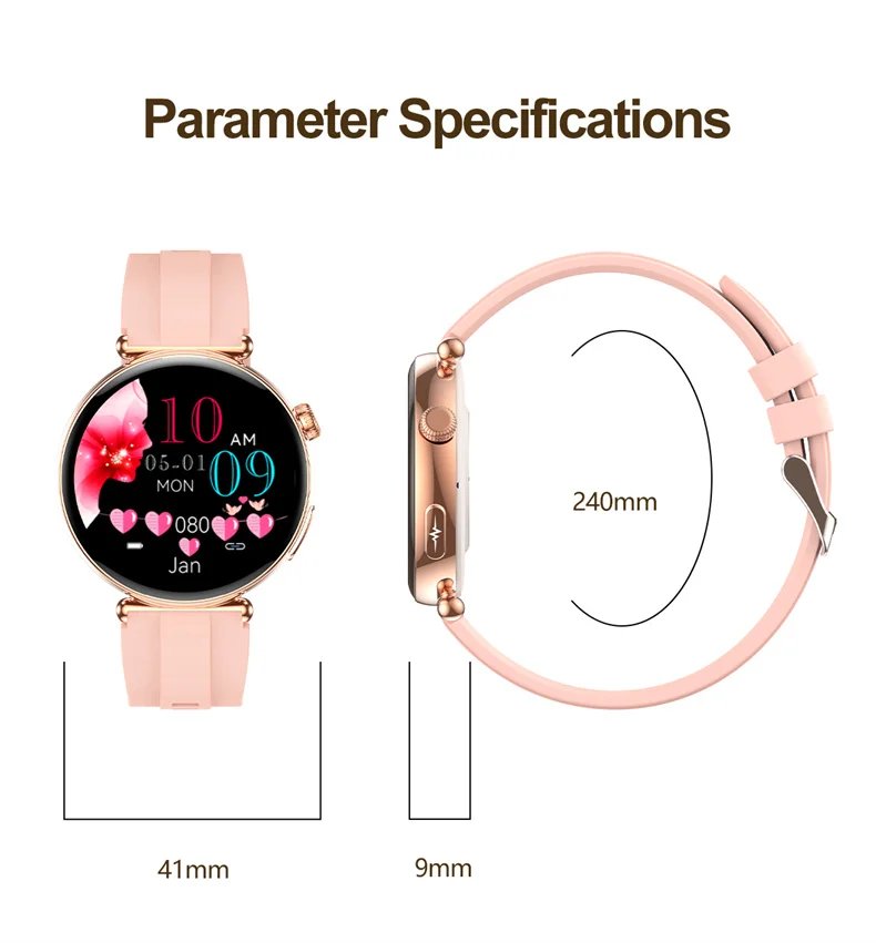 Women Smartwatch 1.32inch AMOLED Screen Call ECG Sport Watch Blood Pressure Micro physical examination AI dial Women Smart Watch