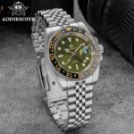 ADDIESDIVE Top Brand AD2050 Men's GMT Quartz Watch Stainless Steel 200M Diver Watches Relogio Masculino 40MM Luminous Wristwatch