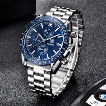 Men BENYAR Top Brand Watch Luxury Full Steel Business Quartz Watch Men Casual Waterproof Sports Watches Clock Relogio Masculino