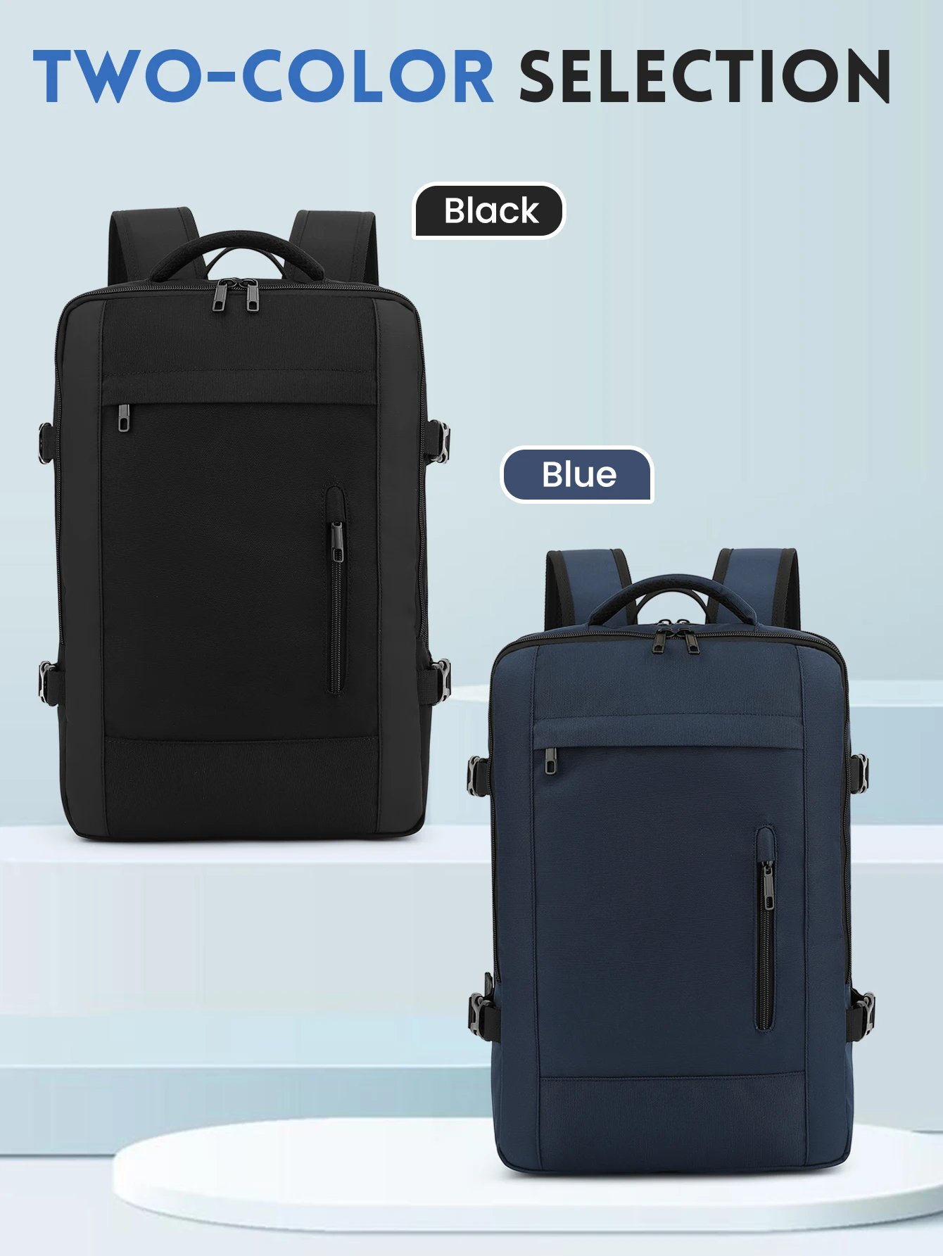 1 large-capacity expandable Men's backpack, multi-compartment outdoor hiking backpack, suitable for business and travel, meets a