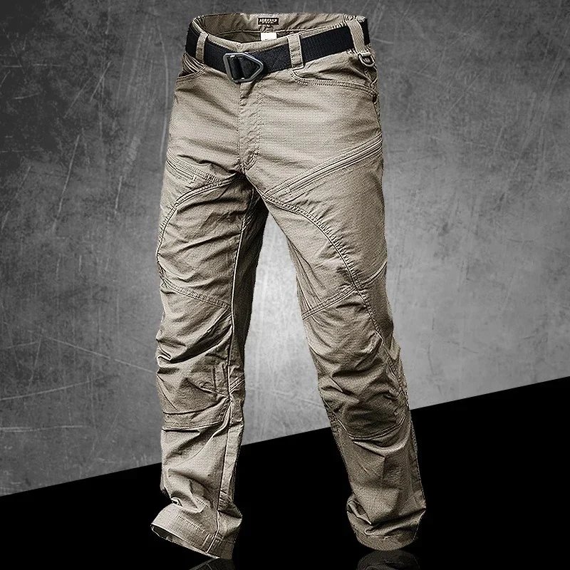 Men’s Stretch Tactical Pants  Water Resistant  Cotton Outdoor Work Cargo Pants Multi-Pocket Lightweight Combat Hiking Pants