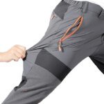 Men's mountaineering outdoor pants with four-sided elastic quick drying pants, light and thin summer elastic breathable quick dr