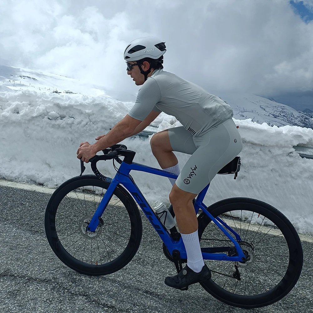 YKYWBIKE Men Cycling Bib Short Italy Interface Padding 7 Hours Riding Summer Road Bike Bibs Pants  Seamless Bicycle Shorts Bib