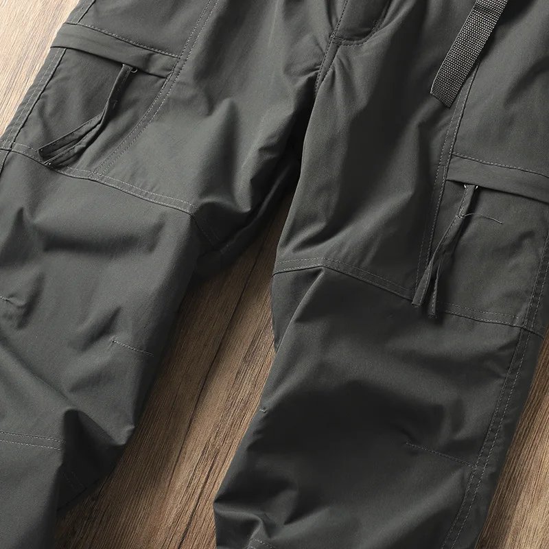 Outdoor Workwear Pants Men's Loose Fleece Lined Thick Soft  Hiking Pants Windproof Waterproof Polyester Fiber Straight Leg