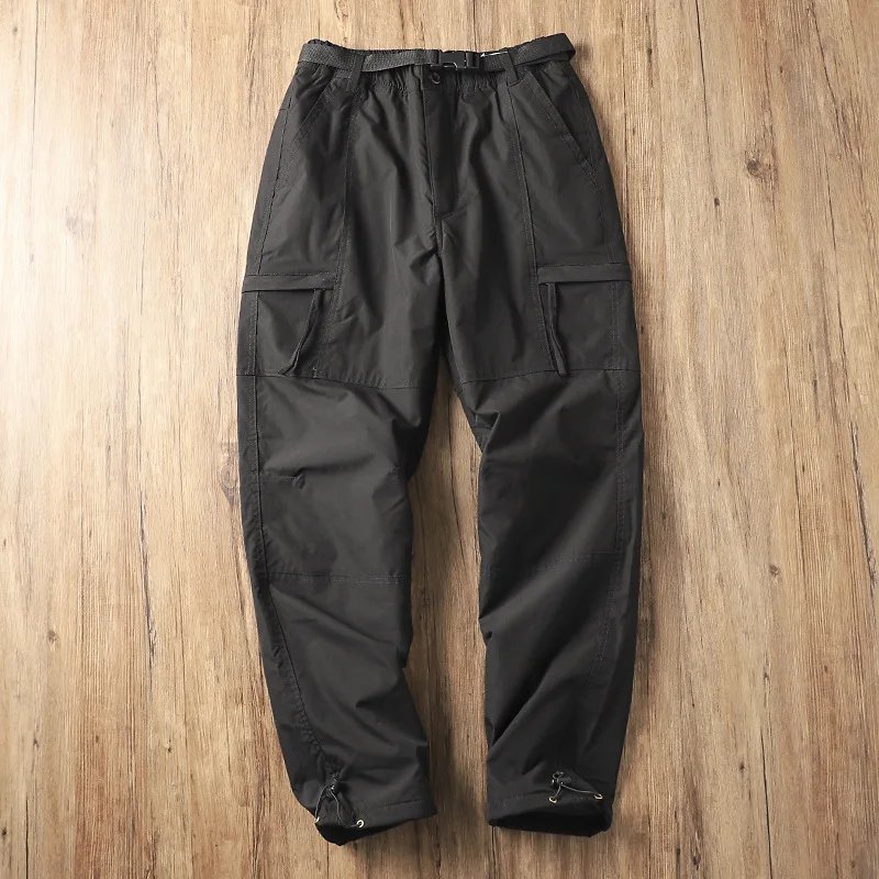 Outdoor Workwear Pants Men's Loose Fleece Lined Thick Soft  Hiking Pants Windproof Waterproof Polyester Fiber Straight Leg