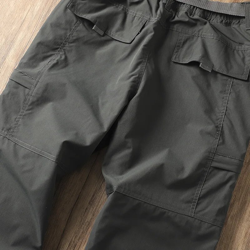 Outdoor Workwear Pants Men's Loose Fleece Lined Thick Soft  Hiking Pants Windproof Waterproof Polyester Fiber Straight Leg