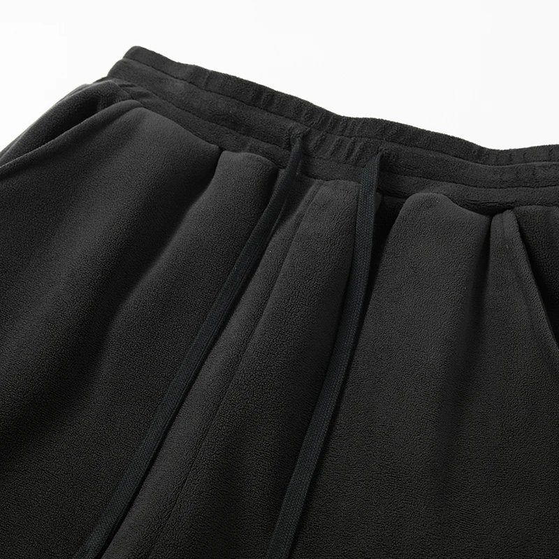 YJKVUR Unisex 2026 Winter New Oversize Pants Men Women Warm Fleece Liner Drawstring Trousers Casual Comfortable Gym Sweatpants