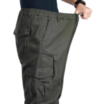High Quality Men's Tactical Pants Elastic Waist Cargo Large Size Cotton Pants Multi-Pocket Trousers Sports Training Work Pants
