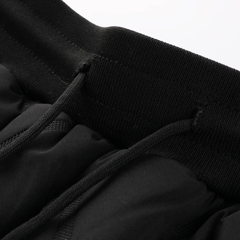 Winter Zip Pockets Thicken Fleece Sweatpants Men Jogger Black Down Sport Warm Pants Male Water Proof Thermal Trousers