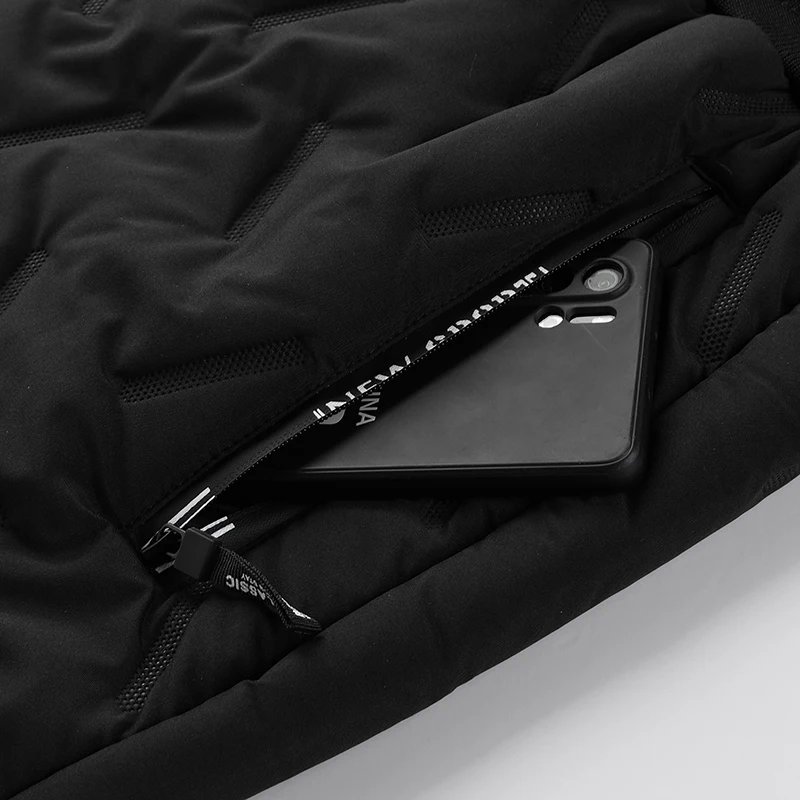 Winter Zip Pockets Thicken Fleece Sweatpants Men Jogger Black Down Sport Warm Pants Male Water Proof Thermal Trousers