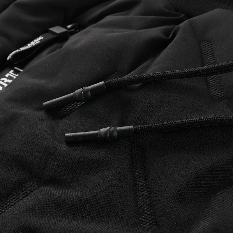 Winter Zip Pockets Thicken Fleece Sweatpants Men Jogger Black Down Sport Warm Pants Male Water Proof Thermal Trousers