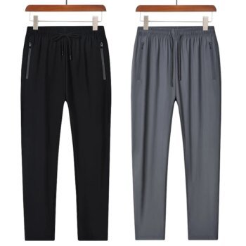 New Ice Silk Breathable Men's Sports Pants Quick Drying Sweat-absorbing Comfortable Cool High Quality Outdoor Pants for Men