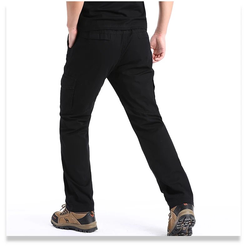 Plus Size Men's Cargo Pants Casual Loose Multi Pocket High Quality Cotton Pants Long Trousers Mens Jogger Pants 5XL 6XL