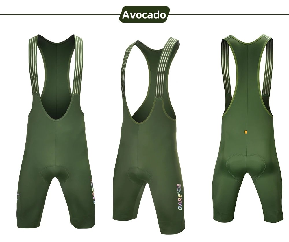 DAREVIE Cycling Bib Shorts Seamless 4.0 Italy ELASTIC-INTERFACE Pad Cycling Shorts Diamond Leg Gripper Men's Bretelelle Shorts