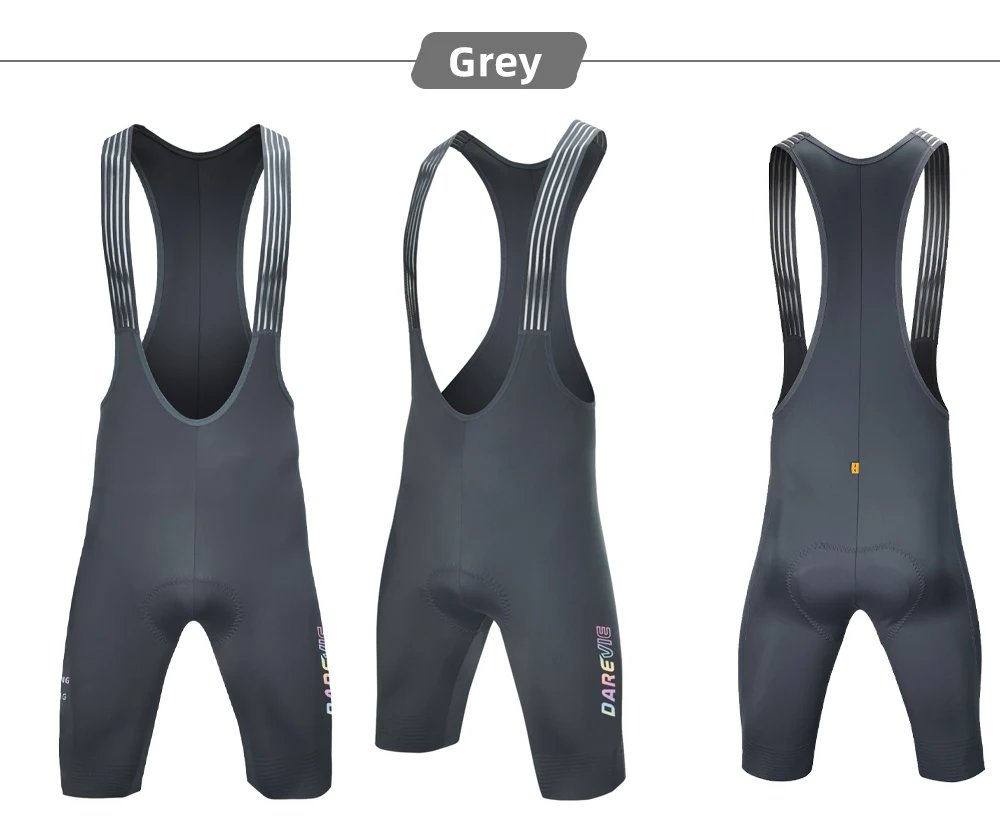 DAREVIE Cycling Bib Shorts Seamless 4.0 Italy ELASTIC-INTERFACE Pad Cycling Shorts Diamond Leg Gripper Men's Bretelelle Shorts