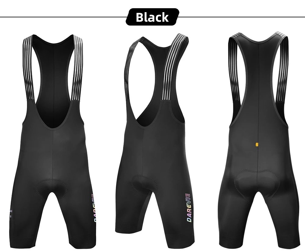 DAREVIE Cycling Bib Shorts Seamless 4.0 Italy ELASTIC-INTERFACE Pad Cycling Shorts Diamond Leg Gripper Men's Bretelelle Shorts