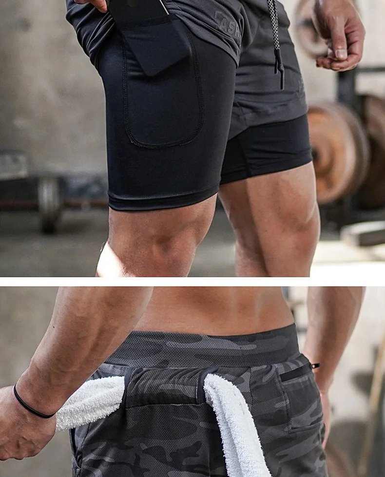 ASRV Men's Summer Quick Dry Running 2 in 1 Shorts Sports Jogger Short Pants Male Gym Fitness Training Sweatpants Plus Size M-5XL