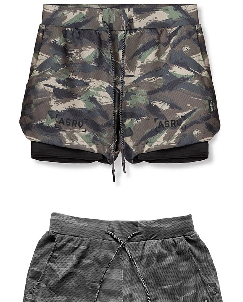 ASRV Men's Summer Quick Dry Running 2 in 1 Shorts Sports Jogger Short Pants Male Gym Fitness Training Sweatpants Plus Size M-5XL