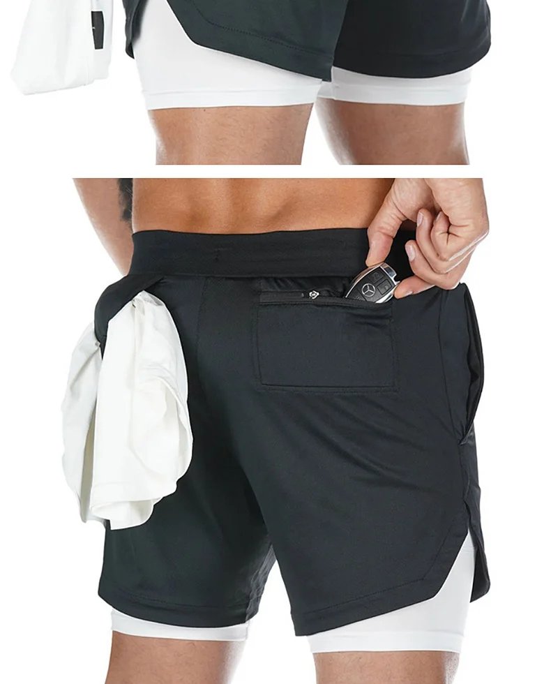 ASRV Men's Summer Quick Dry Running 2 in 1 Shorts Sports Jogger Short Pants Male Gym Fitness Training Sweatpants Plus Size M-5XL