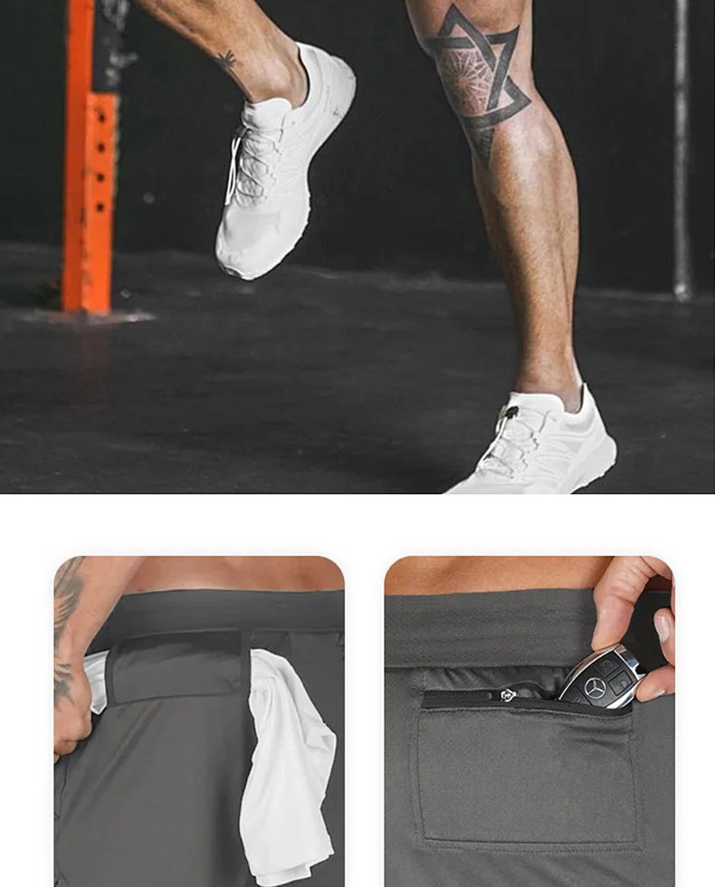 ASRV Men's Summer Quick Dry Running 2 in 1 Shorts Sports Jogger Short Pants Male Gym Fitness Training Sweatpants Plus Size M-5XL