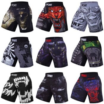 Cody Lundin Crossfit Men Fitness Running Shorts MMA Short With Printed Lightweight Grappling Combat Shorts For Boxing Weightlift