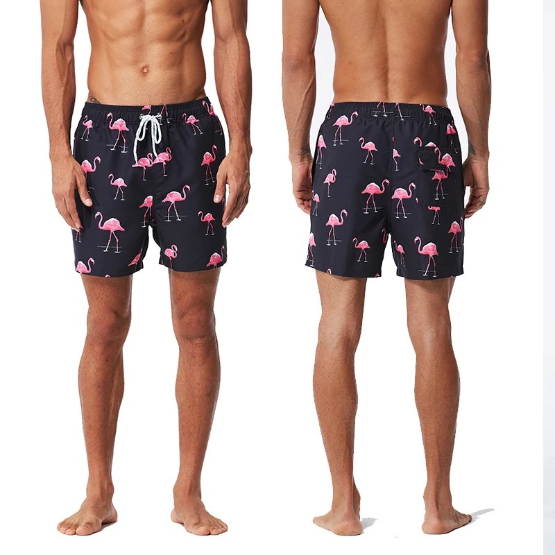 DATIFER Summer Men Beach Print Shorts Surfing Swimwear Fitness Workout Trunks Male Sportswear With Pockets Pants
