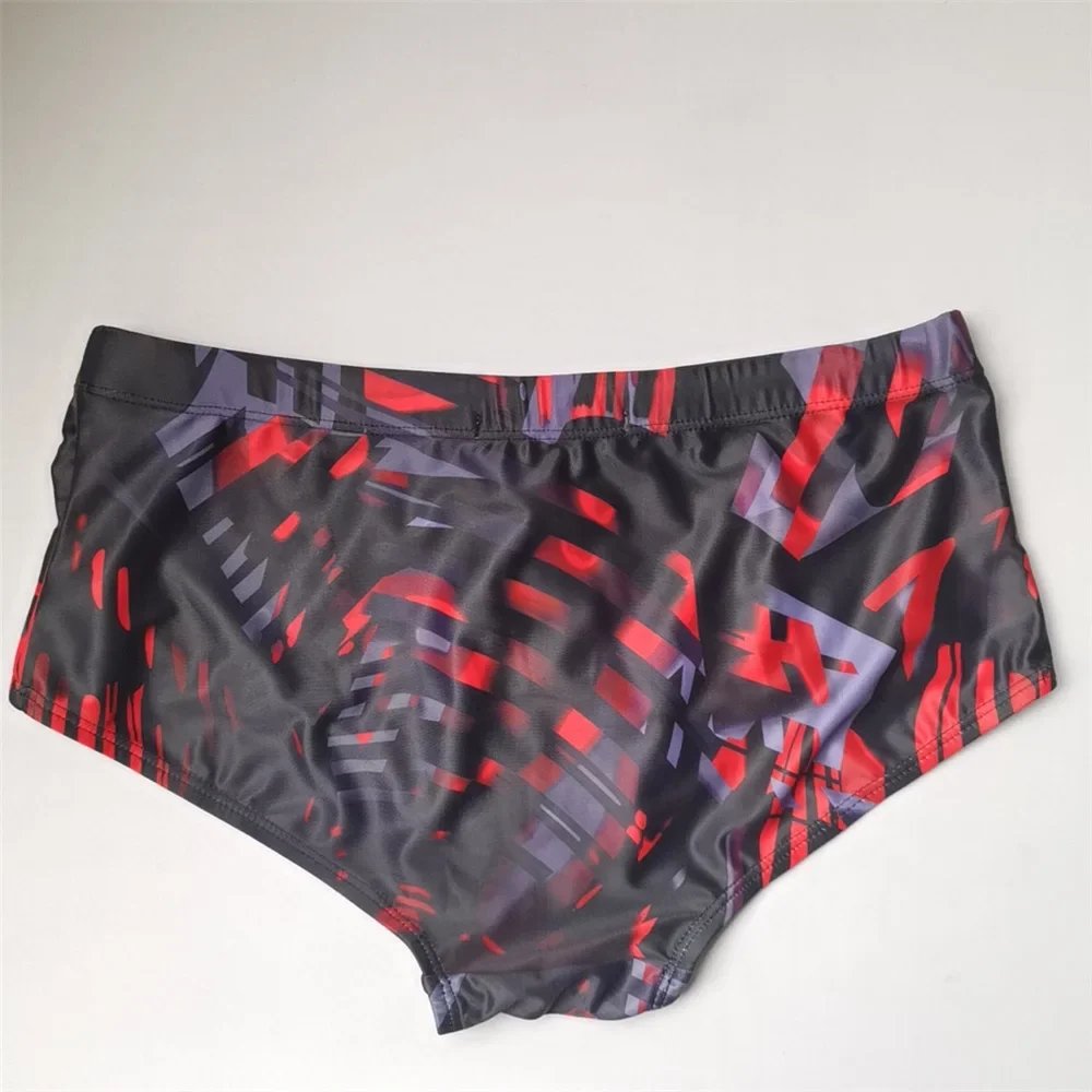 Men Swimwear Brazilian Traditional Cut Swimsuits Swim Bikini Surf Boxer Briefs Board Shorts Trunks Black and Red Sunga