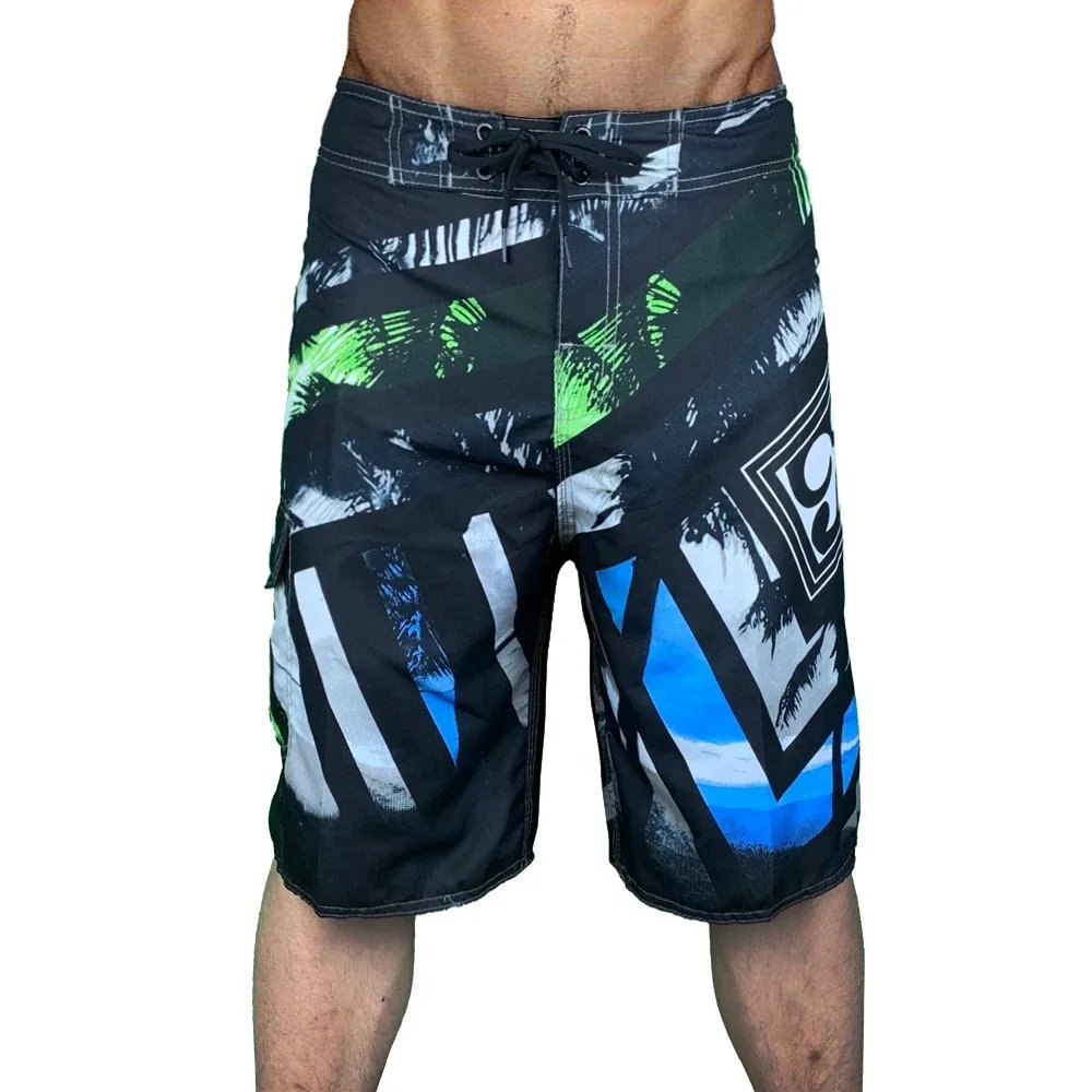 New Summer men's shorts casual breathable jogging fitness pants men loose printed board shorts surf beach pants swimming trunks