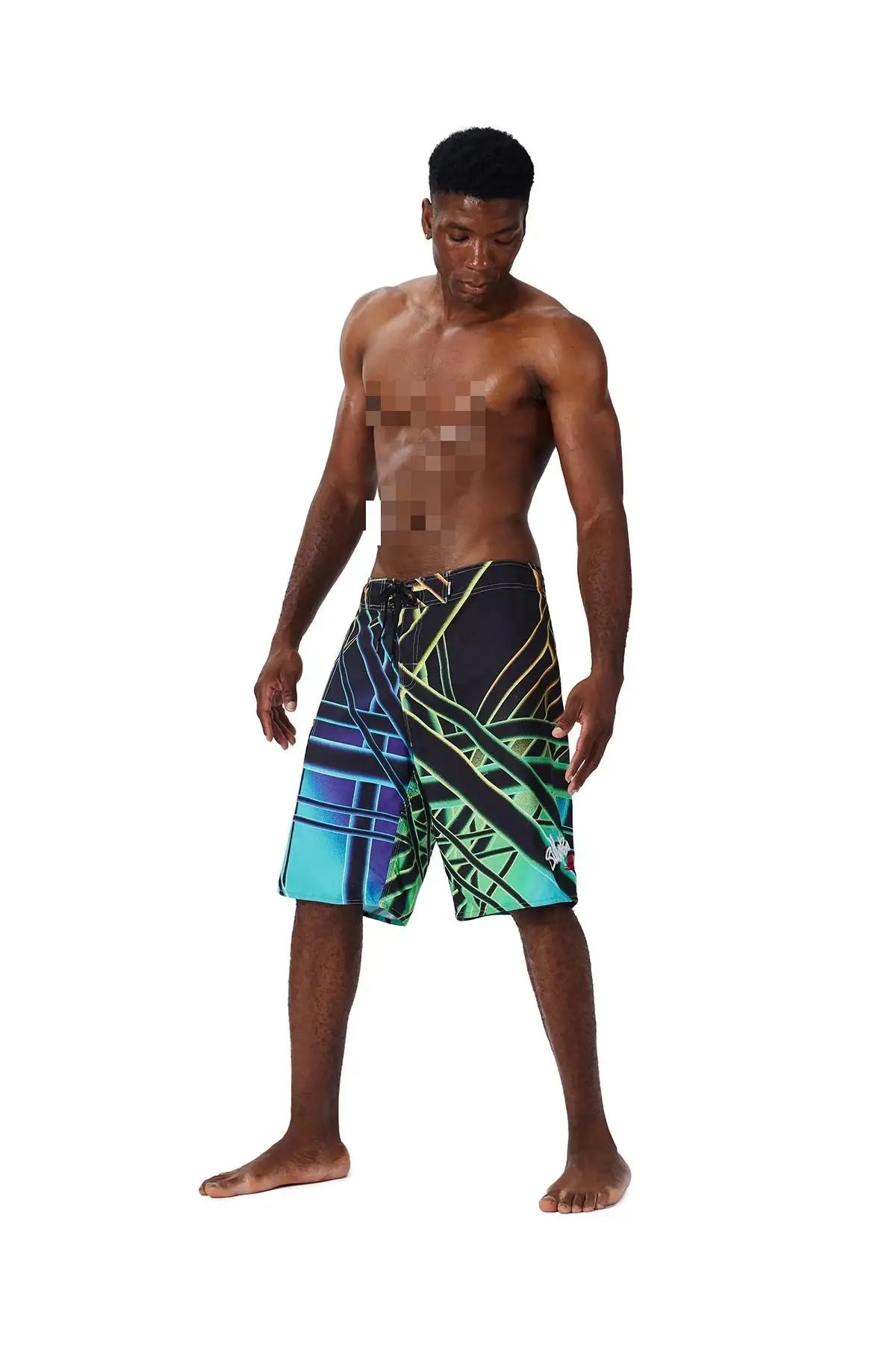 New Summer men's shorts casual breathable jogging fitness pants men loose printed board shorts surf beach pants swimming trunks