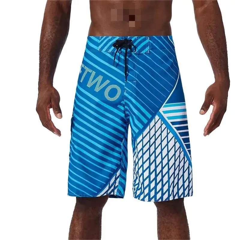 New Summer men's shorts casual breathable jogging fitness pants men loose printed board shorts surf beach pants swimming trunks