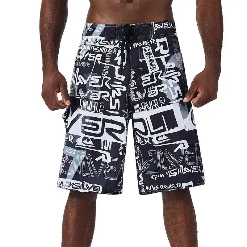 New Summer men's shorts casual breathable jogging fitness pants men loose printed board shorts surf beach pants swimming trunks