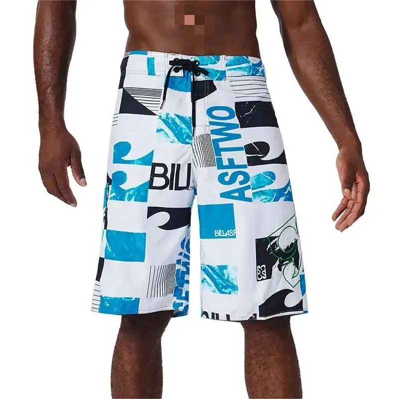 New Summer men's shorts casual breathable jogging fitness pants men loose printed board shorts surf beach pants swimming trunks