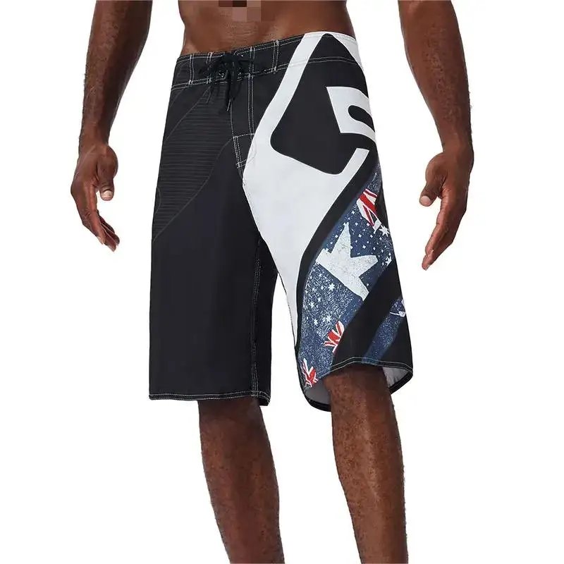 New Summer men's shorts casual breathable jogging fitness pants men loose printed board shorts surf beach pants swimming trunks