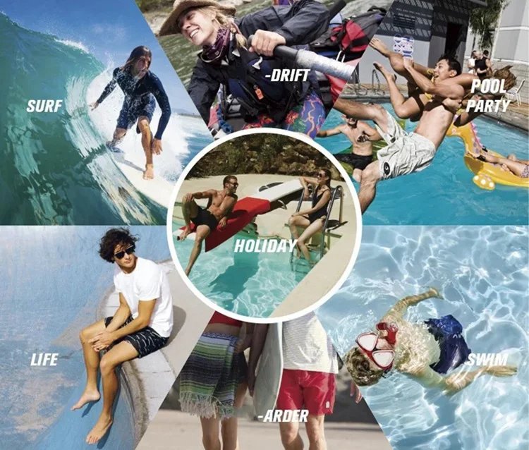 Men's Beach Shorts Trendy Summer Shorts 3D Printing Men's Surf Shorts Swimsuit Beach Shorts Fitness Tracks Running  Hiking Track