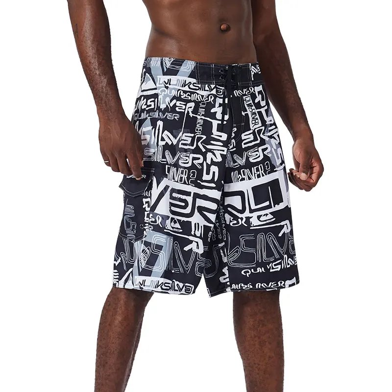 Men Beach Shorts Fitness Muscle Printed Water Sports Surf Beach Shorts Swimwear Fashion Double Bermuda Shorts Nickel board pants