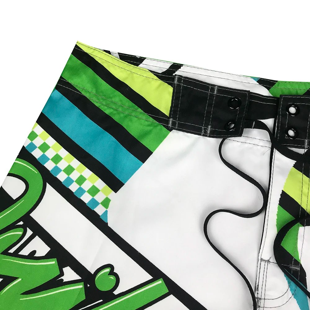 Men Beach Shorts Fitness Muscle Printed Water Sports Surf Beach Shorts Swimwear Fashion Double Bermuda Shorts Nickel board pants